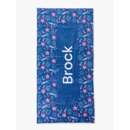 Red White Boom Personalized Beach Towel