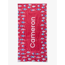Stars & Scoops Personalized Beach Towel
