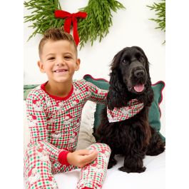 Red & Green Dear Santa Pet Bandana - S