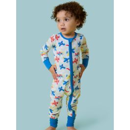 Plane Parade Convertible One Piece Pajama, Bamboo Viscose