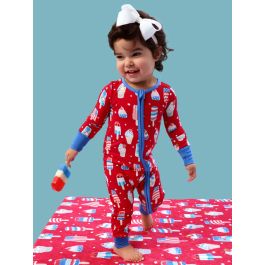 Stars & Scoops Convertible One Piece Pajama, Bamboo Viscose