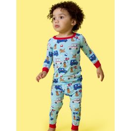 Postal Pups Long Sleeve Pajama Set, Bamboo Viscose