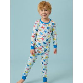 Plane Parade Long Sleeve Pajama Set, Bamboo Viscose