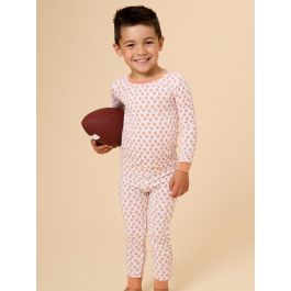 Football Frenzy Long Sleeve Pajama Set, Modal Blend