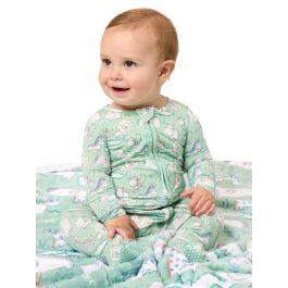 Sage Safari One Piece Footie Pajamas