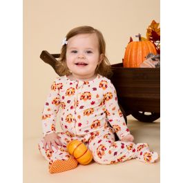 Gobble Gingham One Piece Footie Pajamas, Bamboo Viscose