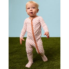Football Frenzy One Piece Footie Pajamas,Modal Blend