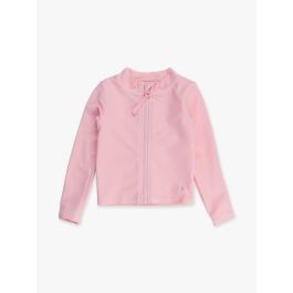 Pink Long Sleeve Full Zip Rash Guard