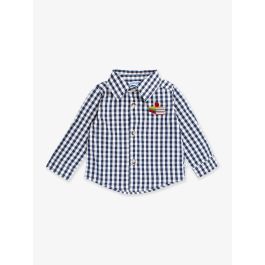 Apple Books Embroidered Classic Dark Navy Gingham Long Sleeve Button Down Shirt