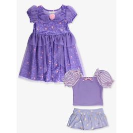 Royal Purple Princess Nightgown + Puff Sleeve 2P