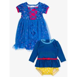 Nordic Blue Princess Nightgown + Royal Blue and Yellow LS Bow 1P