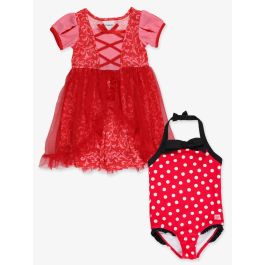 Royal Red Princess Nightgown + Red Vintage Polka Dot Halter 1P