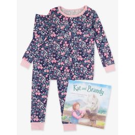 Kat and Brandy Book + Moonlit Meadow Ruffle LS PJ