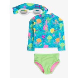 Neon Jelly Time Swim Goggles + LS Zip RG 2P