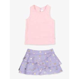 Pink Active Tank Top + Amethyst Princess Active Princess Tiered Skort