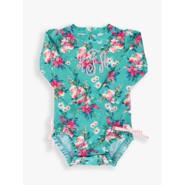 Fancy Me Floral Long Sleeve One Piece Rash Guard