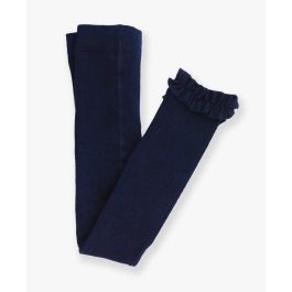 Dark Navy Footless Ruffled Tights