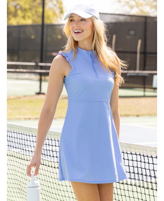 periwinkle dress casual Simkhai Jazz Pintuck Midi Dress in Periwinkle Sky (TS)  Hampden Clothing