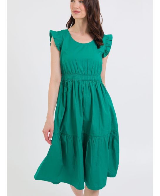 slim fit dress slacks Forest Green Midi Dress M main image 0