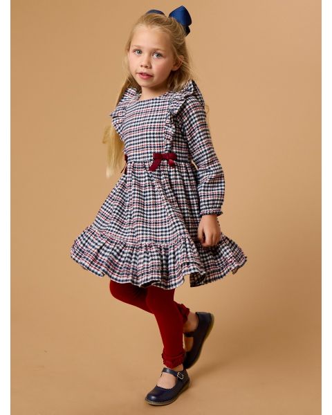 Dark Cherry Footless Ruffle Tights