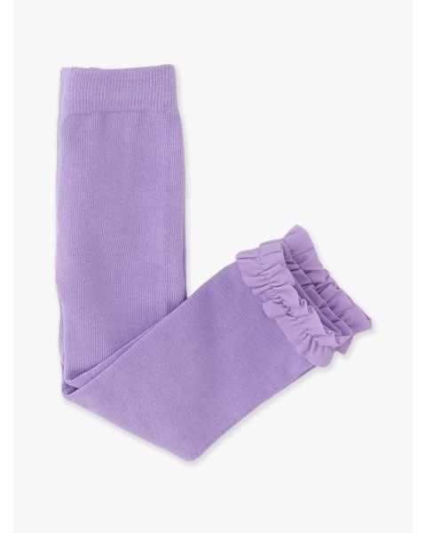 Wisteria Purple Footless Ruffle Tights