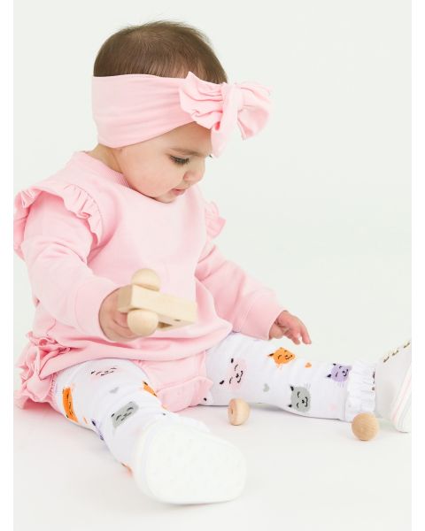 Purr-fect Pals Patterned Footless Ruffle Tights