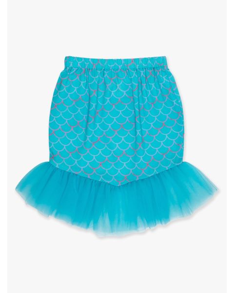 Bright Aqua Scales Mermaid Tail Skirt Cover-Up