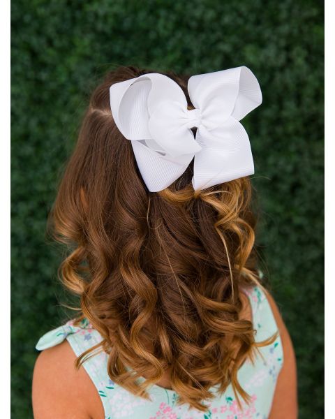 White Big Bow Hair Clip