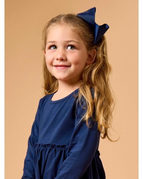 Dark Navy Big Bow Hair Clip
