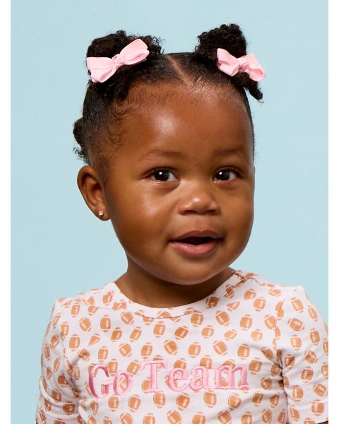 Pink Small Bow Clip Set