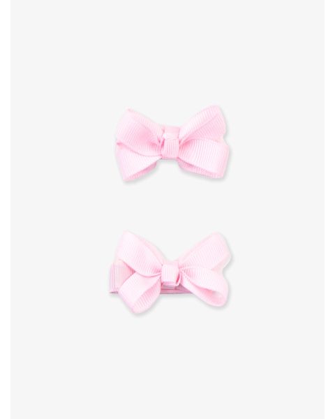 Pink Small Bow Clip Set