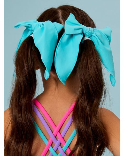 Bright Aqua Active Bow Clip