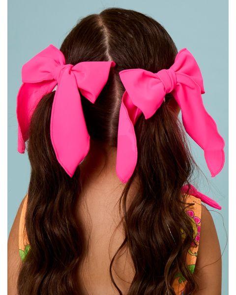 Neon Magenta Active Bow Clip