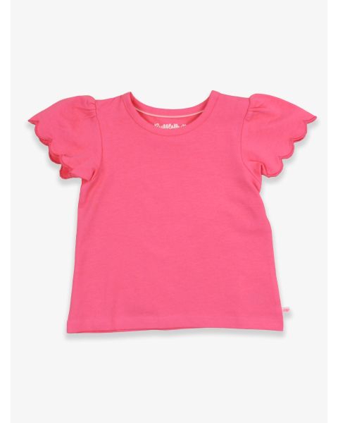 Hot Pink Short Sleeve Scallop Tee