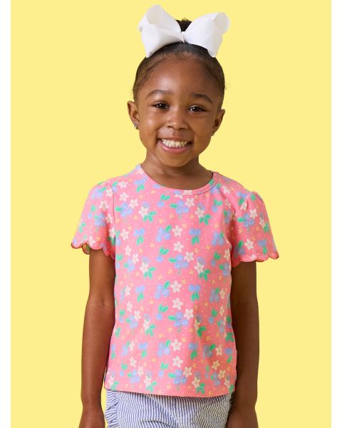 Blueberry Bliss Short Sleeve Scallop Tee
