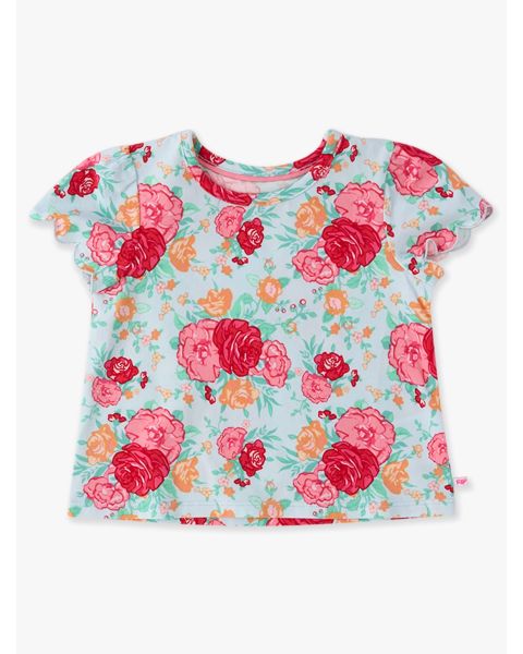 Rosy Meadow Short Sleeve Scallop Tee