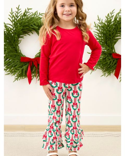 Deck The Halls Flare Pants, with Signature Rear Ruffles