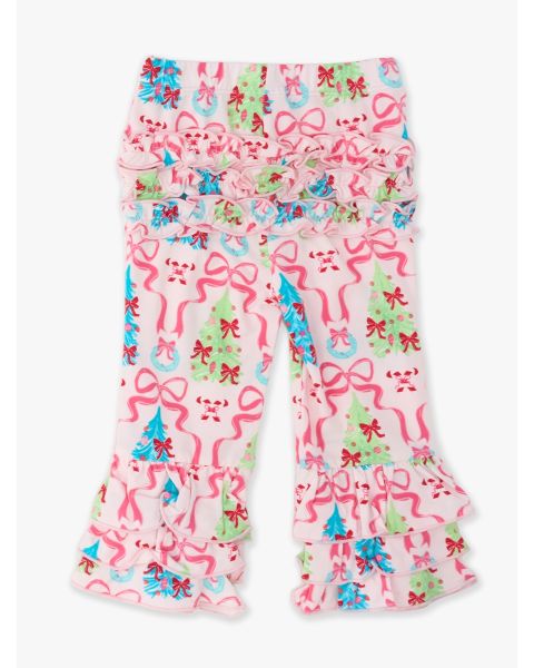 Merry & Bright Bows Flare Pants, with Signature Rear Ruffles