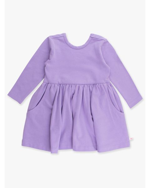 Wisteria Purple Knit Long Sleeve Twirl Dress