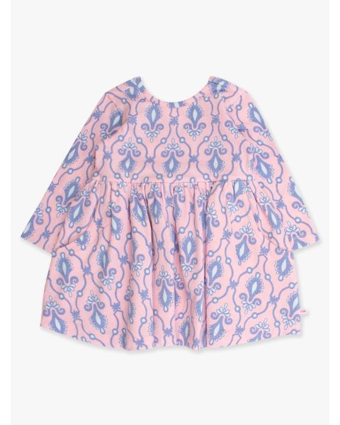 Pink Fairytale Jewels Knit Long Sleeve Twirl Dress