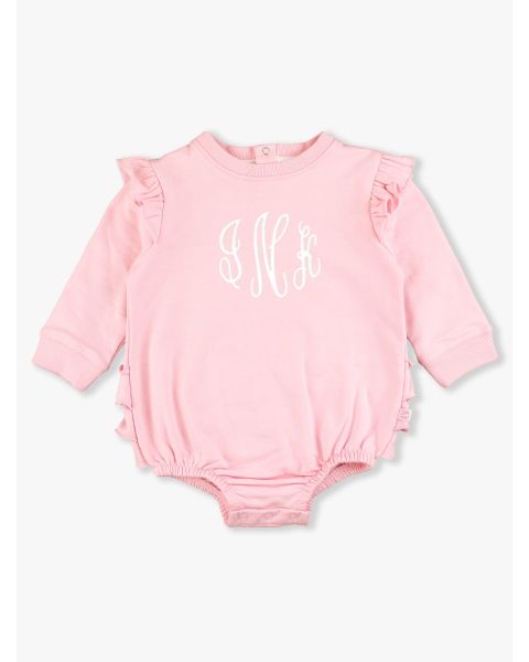Pink Sweatshirt Bubble Romper