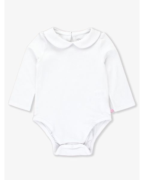 White Peter Pan Collar Bodysuit