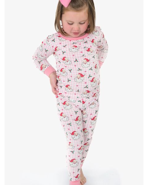 Dear Santa Toddler Ruffle Long Sleeve Pajama Set, Bamboo Viscose