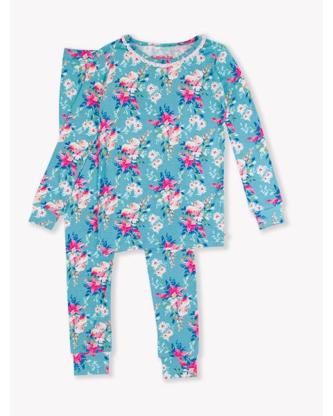 Fancy Me Floral Ruffle Long Sleeve Pajama Set