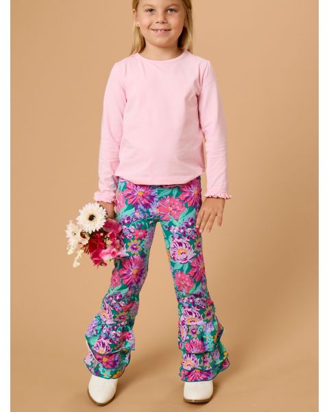 Wisteria Blooms Flare Pants