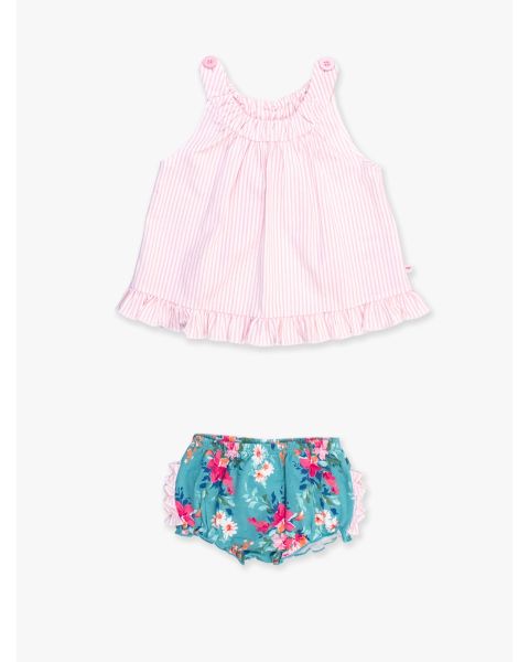 Fancy Me Floral Knit Swing Top and Bloomer Set