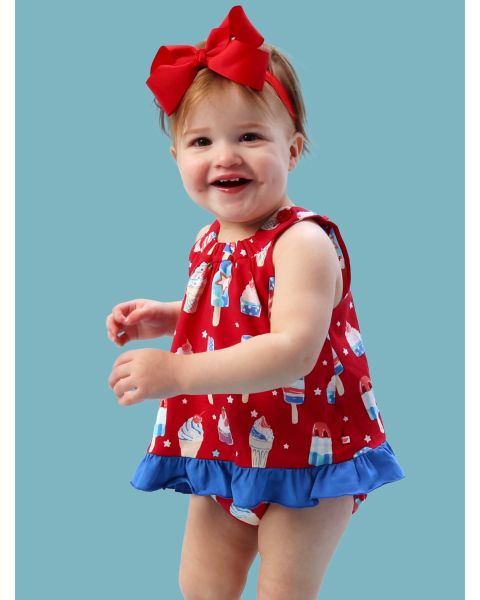 Stars & Scoops Knit Swing Top and Bloomer Set