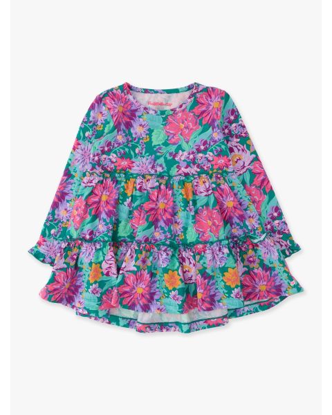 Wisteria Blooms Knit Ruffle Tiered Tunic