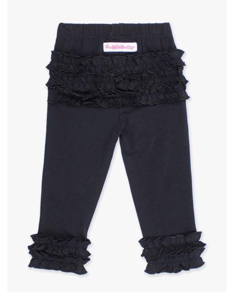 Black Ruffle Leggings, with Signature Rear Ruffles