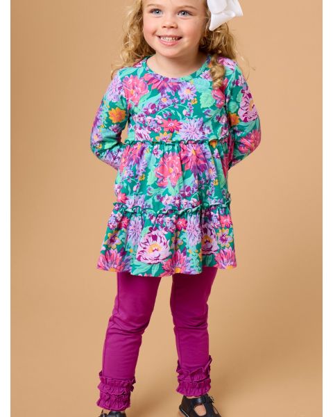 Plum Tart Ruffle Leggings, with Signature Rear Ruffles